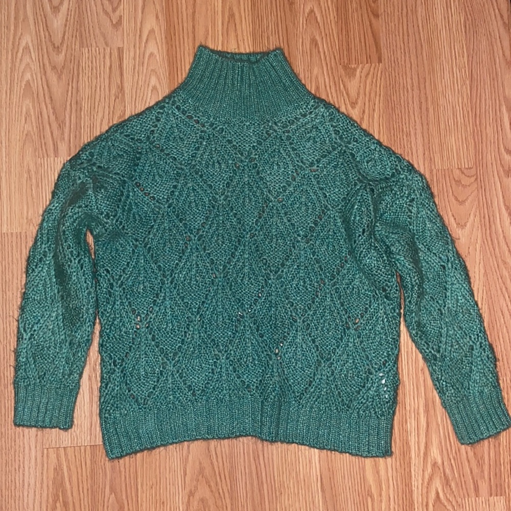 Zara girls quilted crop 3/4 sleeve sweater